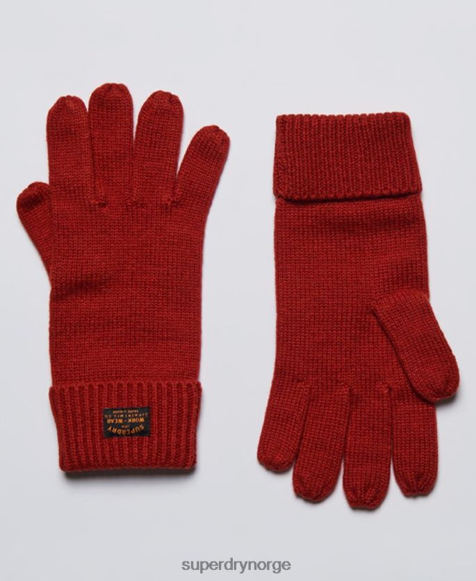 Superdry rød tilbehør 86P46D6392 radarhansker menn
