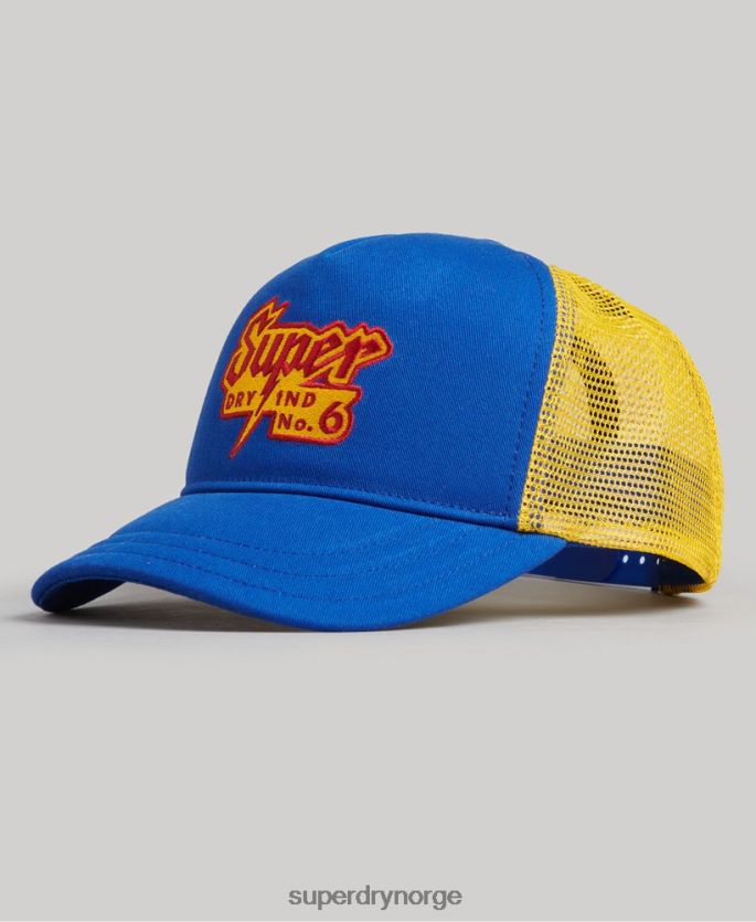 Superdry blå tilbehør 86P46D1669 vintage grafisk trucker cap menn