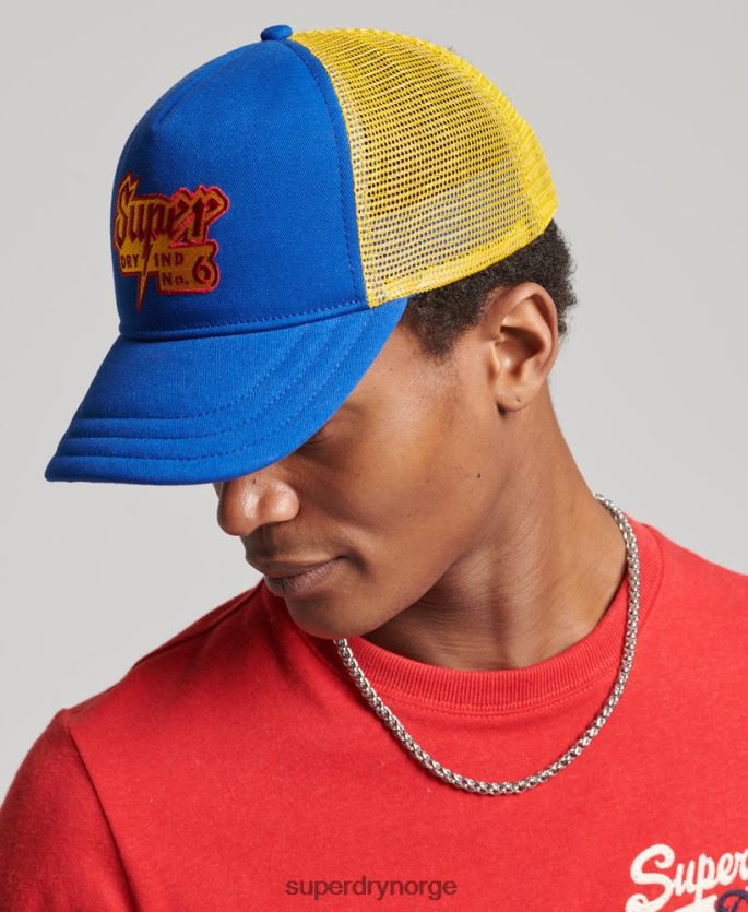 Superdry blå tilbehør 86P46D1669 vintage grafisk trucker cap menn