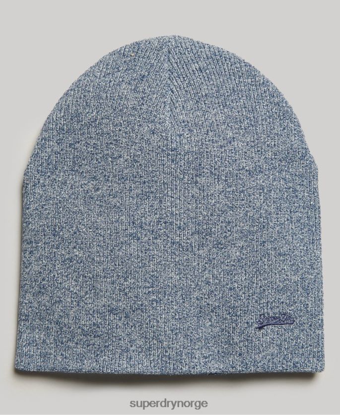 Superdry blå tilbehør 86P46D6363 organisk bomull oransje etikett vintage logo lue menn