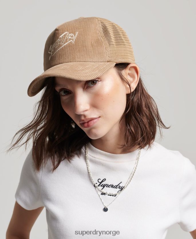 Superdry brun tilbehør 86P46D1623 vintage merke ledningshette menn