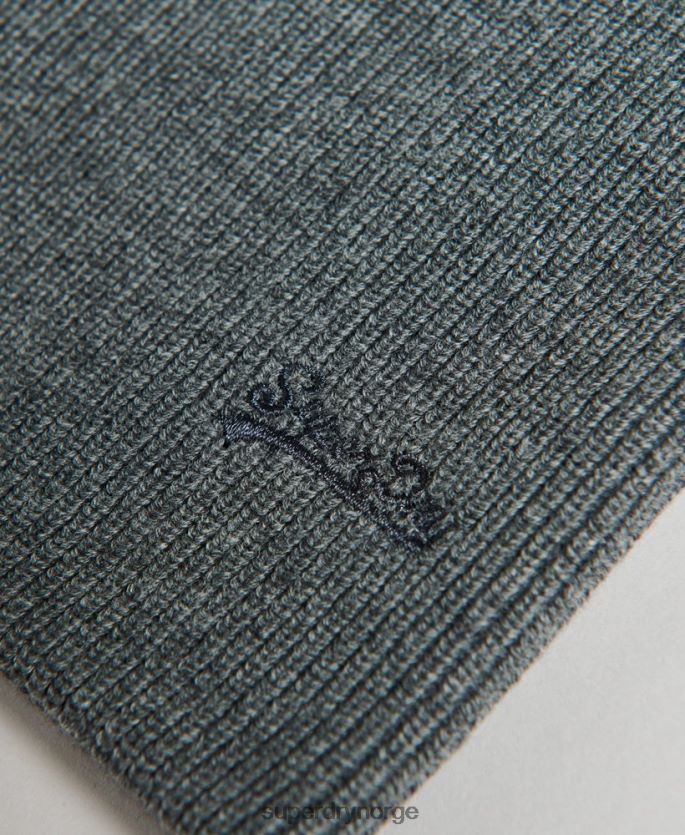 Superdry grå tilbehør 86P46D6434 organisk bomull oransje etikett vintage logo lue menn