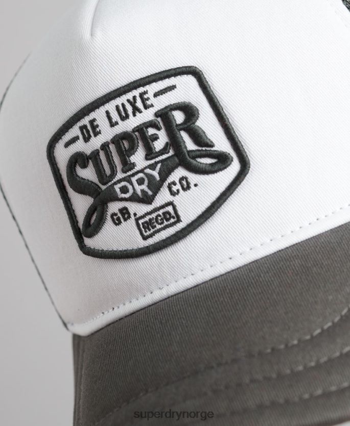 Superdry hvit tilbehør 86P46D1594 klassisk trucker cap menn