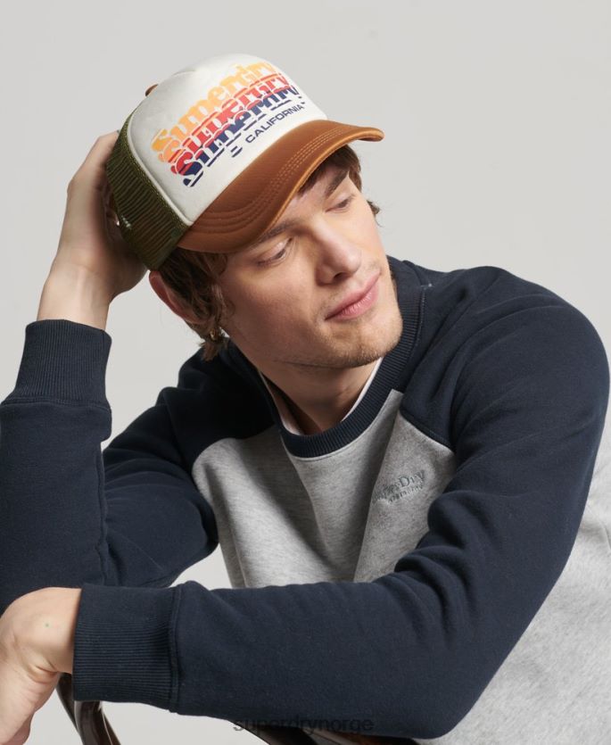 Superdry hvit tilbehør 86P46D1604 vintage trucker cap menn
