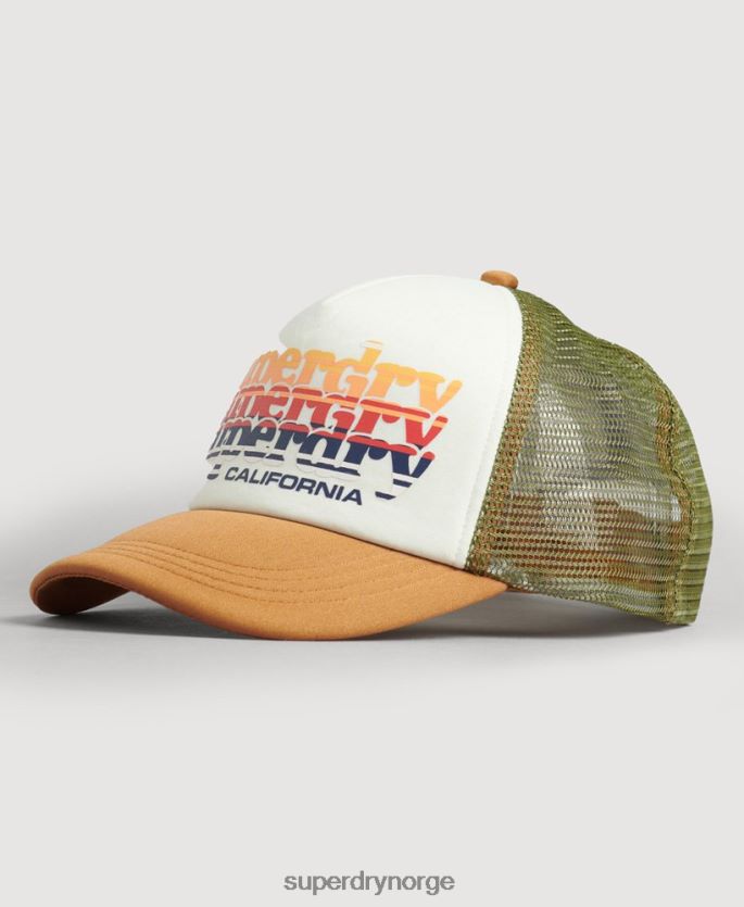Superdry hvit tilbehør 86P46D1604 vintage trucker cap menn