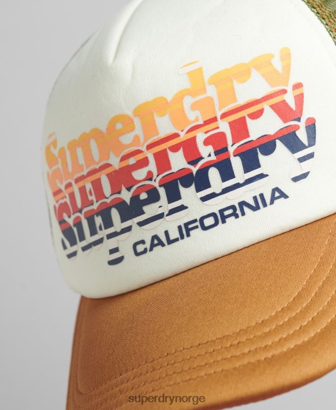 Superdry hvit tilbehør 86P46D1604 vintage trucker cap menn
