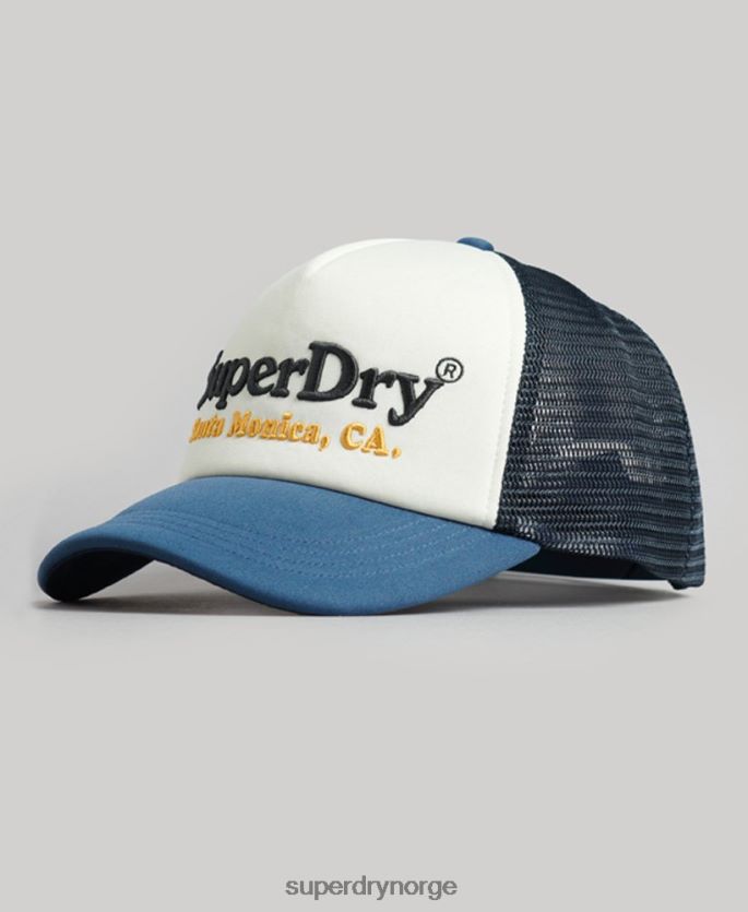 Superdry hvit tilbehør 86P46D1624 vintage trucker cap menn