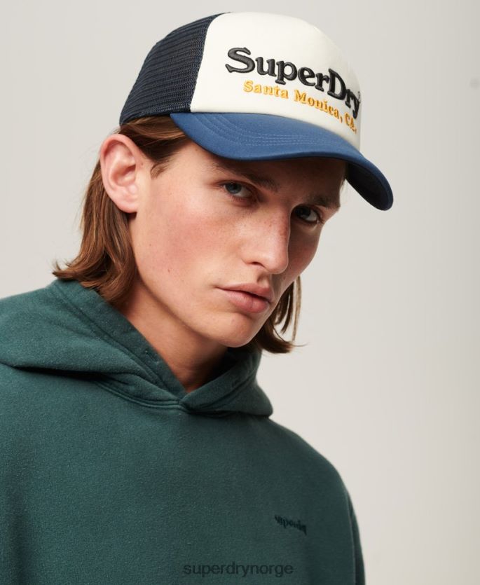 Superdry hvit tilbehør 86P46D1624 vintage trucker cap menn