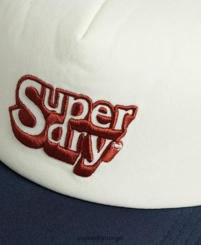 Superdry hvit tilbehør 86P46D1651 vintage trucker cap menn
