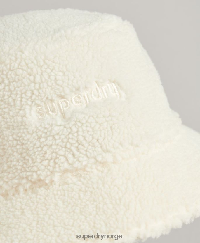 Superdry krem tilbehør 86P46D1616 fleece bøttehatt menn