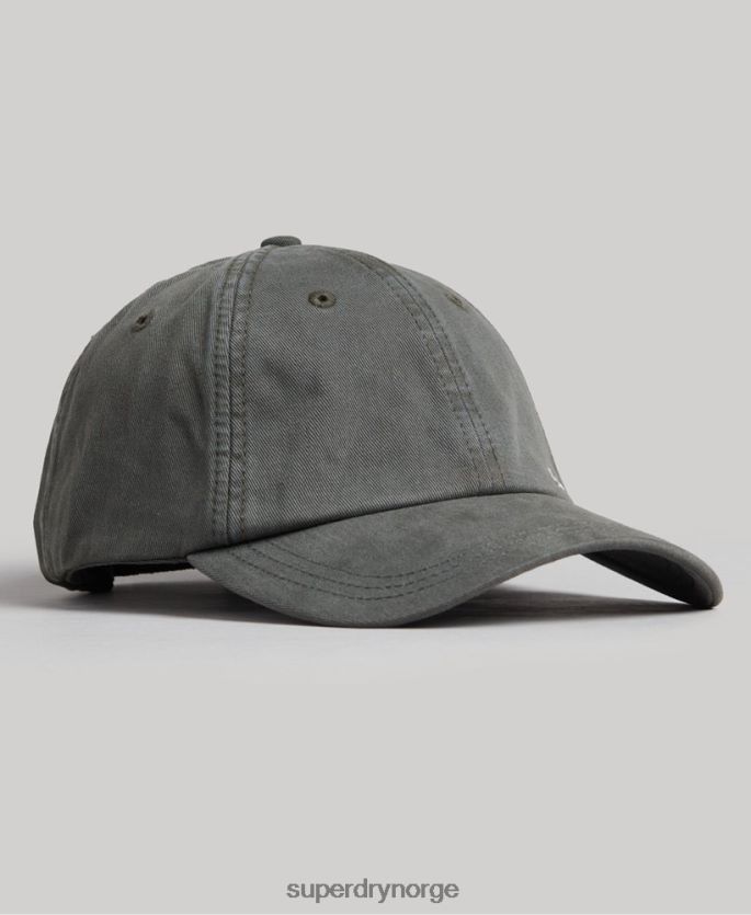 Superdry mørk grå tilbehør 86P46D1641 vintage brodert caps menn