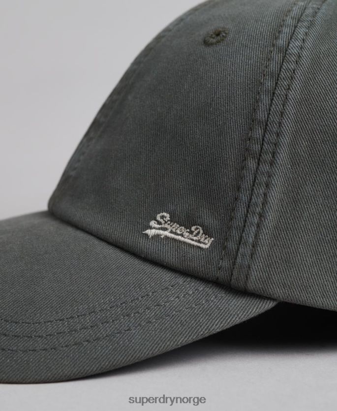 Superdry mørk grå tilbehør 86P46D1641 vintage brodert caps menn