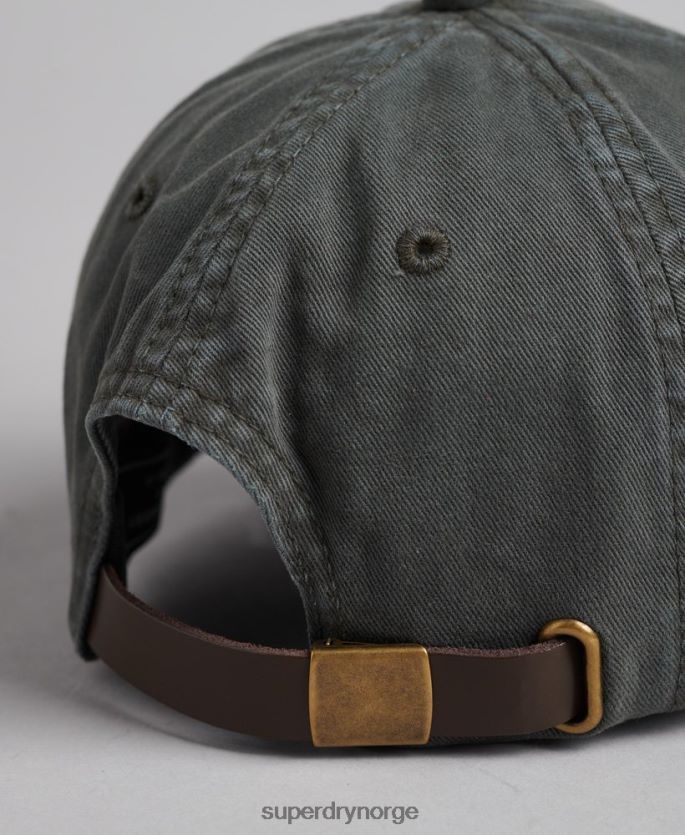Superdry mørk grå tilbehør 86P46D1641 vintage brodert caps menn