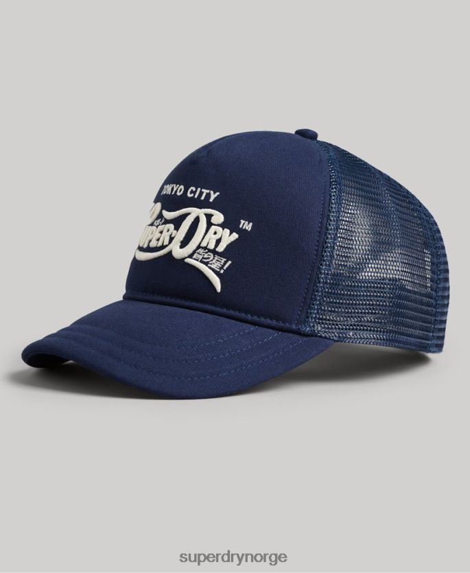 Superdry mørke blå tilbehør 86P46D1735 klassisk trucker cap menn