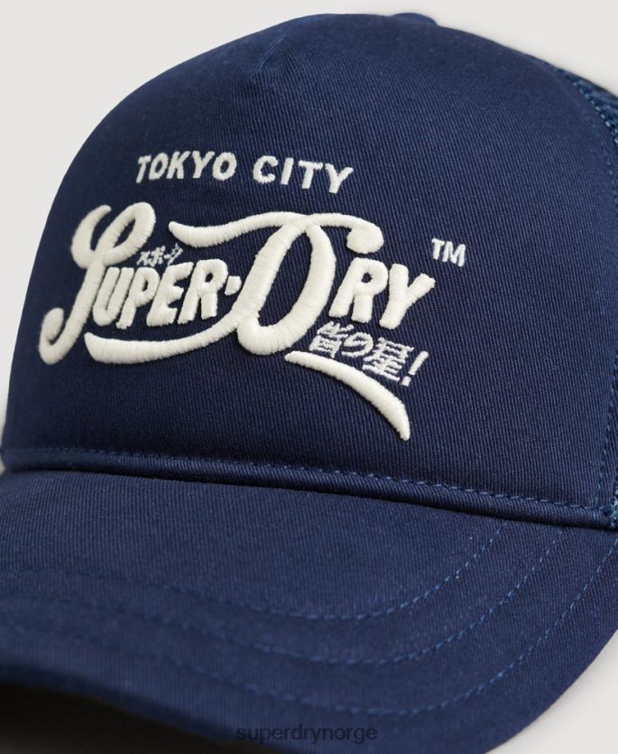 Superdry mørke blå tilbehør 86P46D1735 klassisk trucker cap menn
