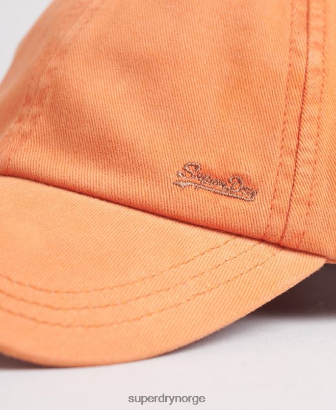 Superdry oransje tilbehør 86P46D1635 vintage brodert caps menn