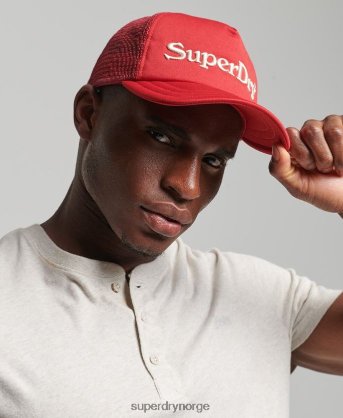 Superdry rød tilbehør 86P46D1709 grafisk trucker cap menn