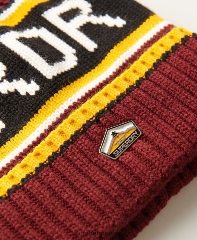 Superdry rød tilbehør 86P46D1838 logo lue menn