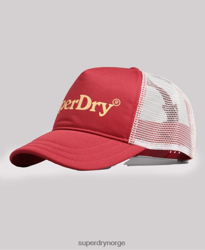 Superdry rød tilbehør 86P46D6367 vintage grafisk trucker cap menn