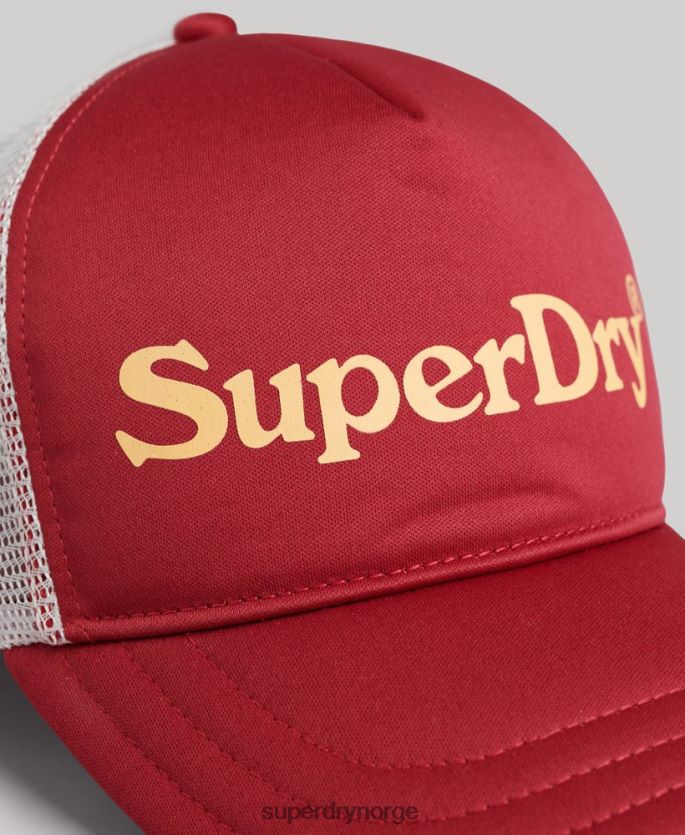 Superdry rød tilbehør 86P46D6367 vintage grafisk trucker cap menn
