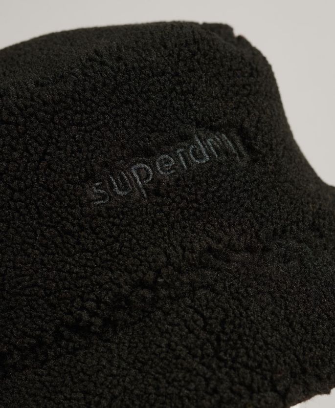 Superdry svart tilbehør 86P46D1718 fleece bøttehatt menn