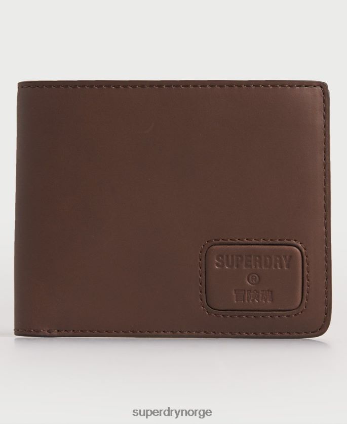 Superdry brun tilbehør 86P46D1851 nyc bifold skinn lommebok menn