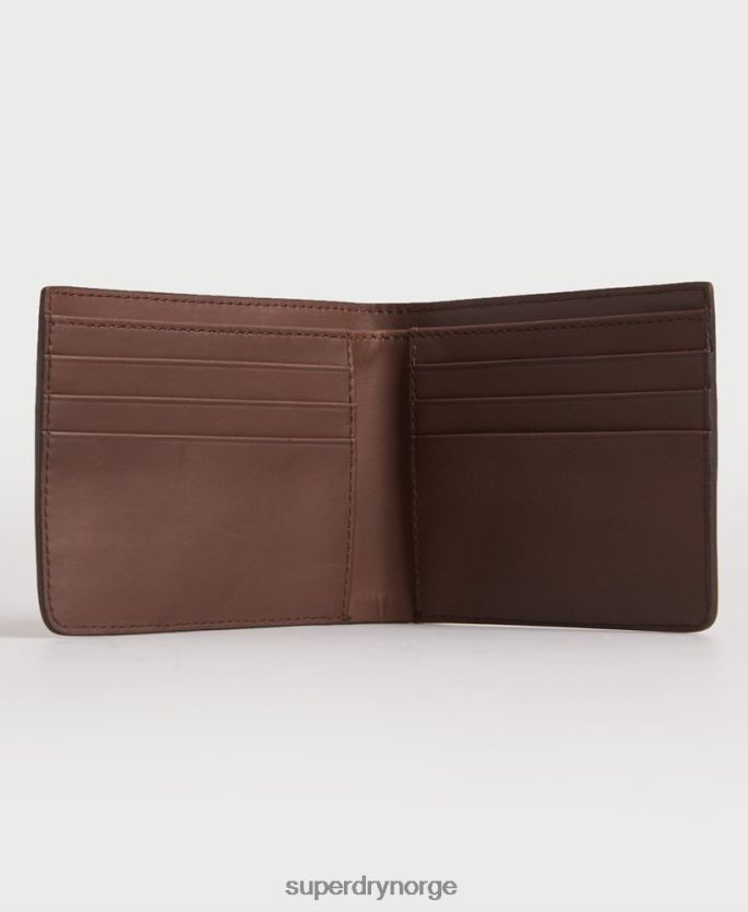 Superdry brun tilbehør 86P46D1851 nyc bifold skinn lommebok menn