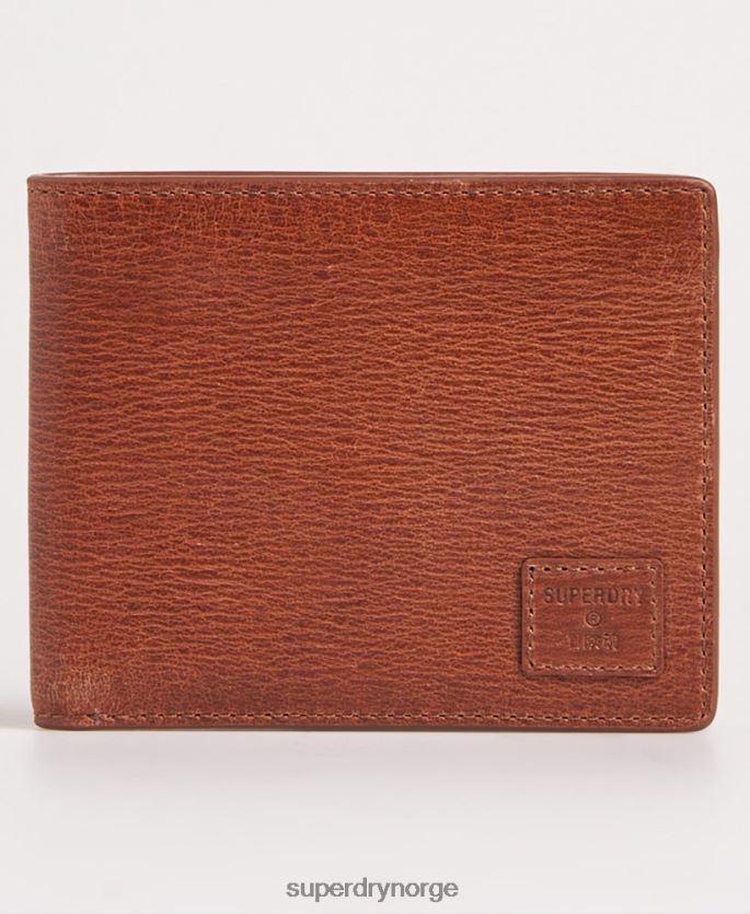 Superdry brun tilbehør 86P46D6430 Benson bi-fold lommebok i eske menn