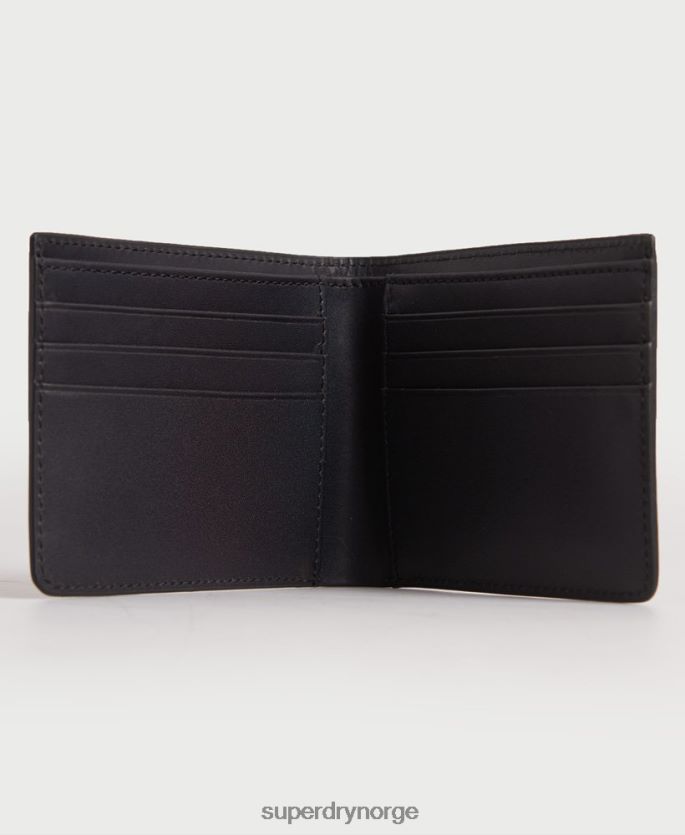 Superdry svart tilbehør 86P46D1773 nyc bifold skinn lommebok menn