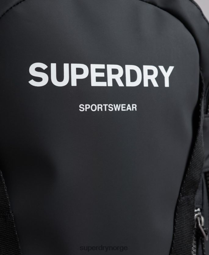 Superdry svart tilbehør 86P46D1619 fjelltarp grafisk ryggsekk menn