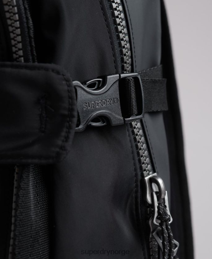 Superdry svart tilbehør 86P46D1619 fjelltarp grafisk ryggsekk menn