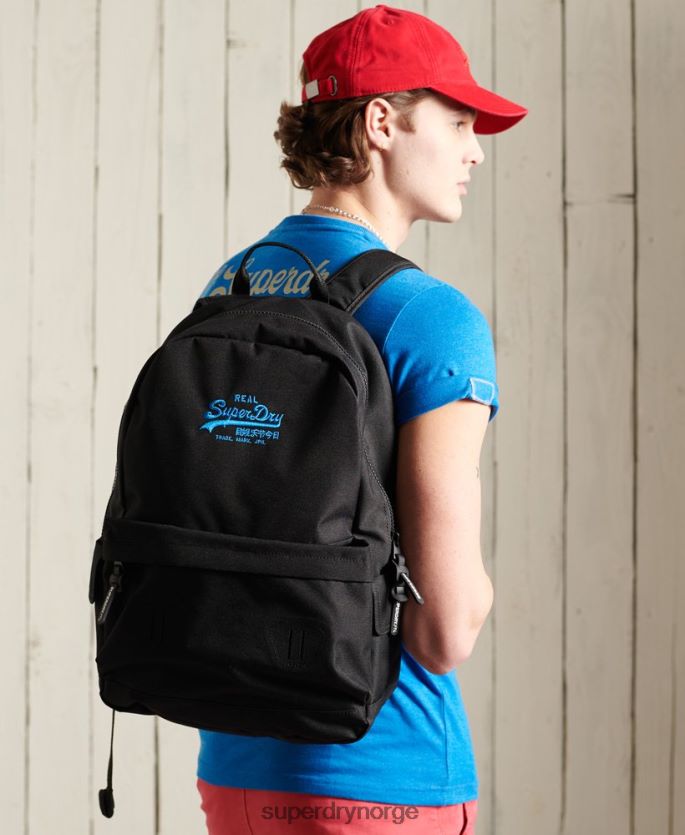 Superdry svart tilbehør 86P46D1837 vintage logo montana ryggsekk menn