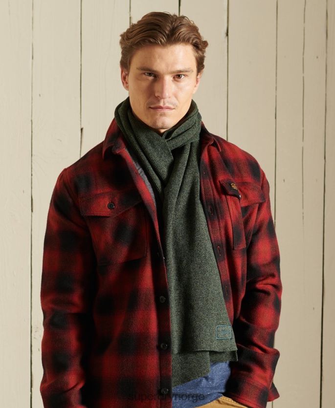 Superdry grønn tilbehør 86P46D1823 vintage logo skjerf menn