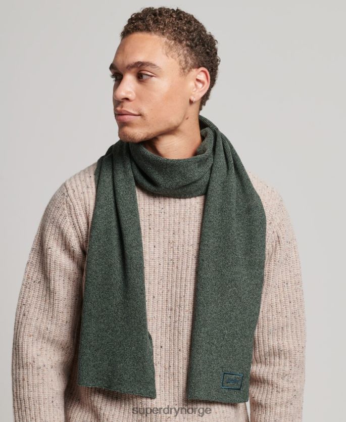 Superdry grønn tilbehør 86P46D6391 logoskjerf i økologisk bomull menn