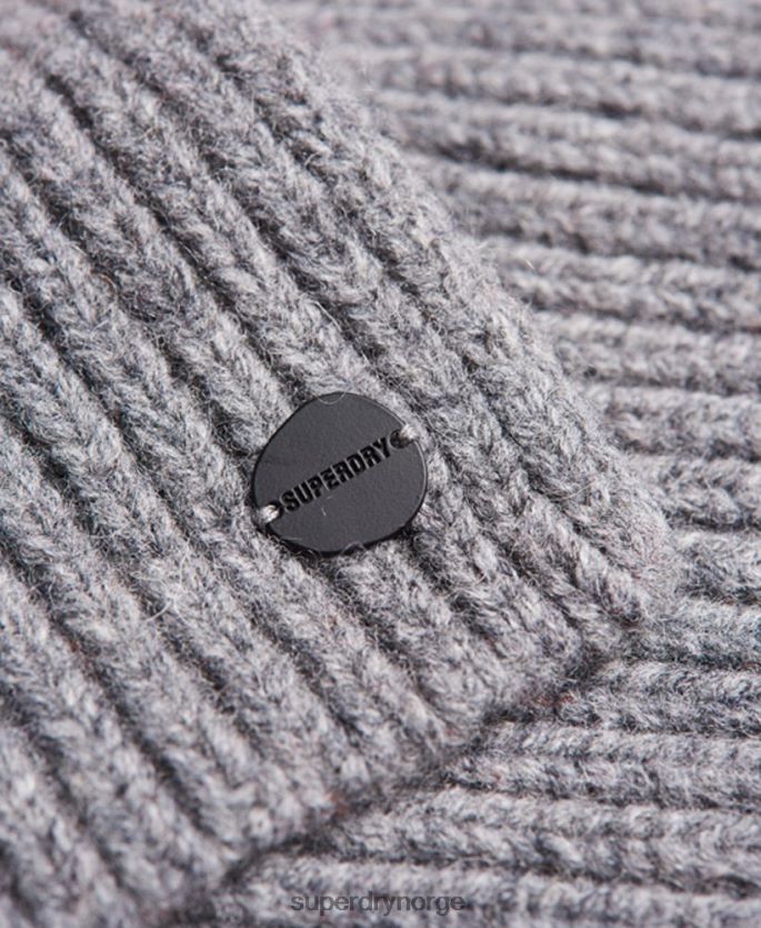 Superdry lysegrå tilbehør 86P46D1812 studios premium ribbet skjerf menn