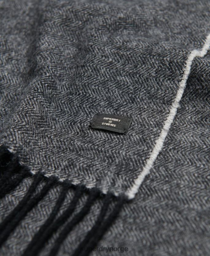 Superdry mørk grå tilbehør 86P46D1783 studio skjerf menn