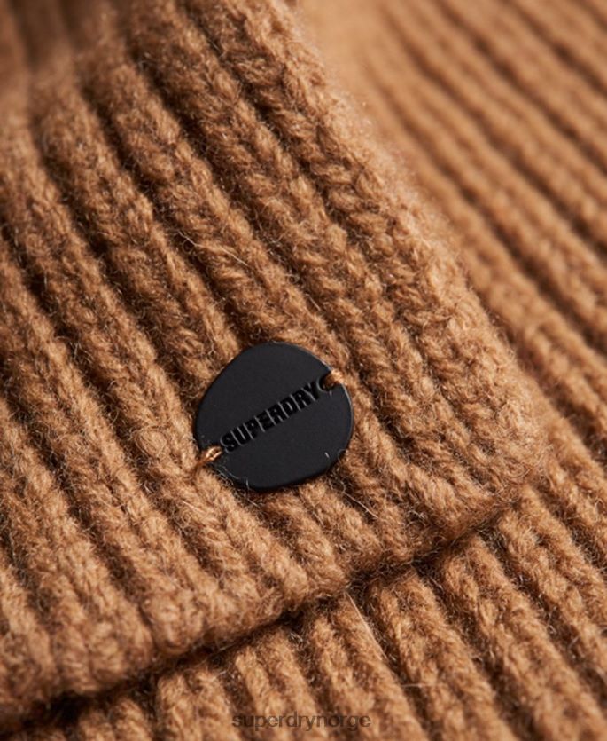 Superdry tan tilbehør 86P46D1808 studios premium ribbet skjerf menn