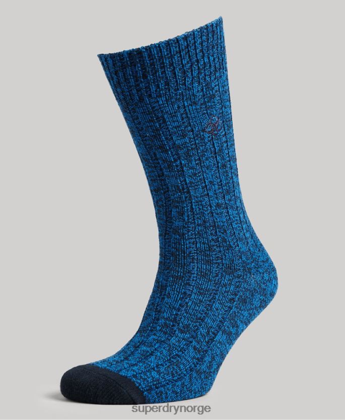 Superdry blå tilbehør 86P46D1756 organisk bomullssokkpakke menn