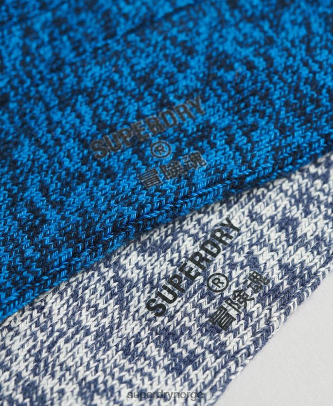 Superdry blå tilbehør 86P46D1756 organisk bomullssokkpakke menn