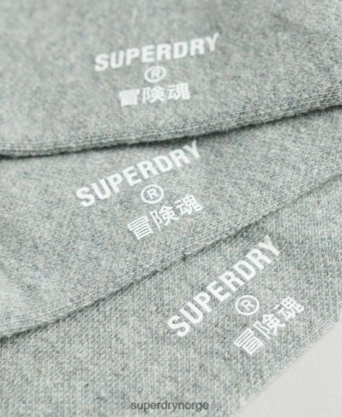 Superdry grå tilbehør 86P46D1659 treningssokkpakke i økologisk bomull menn