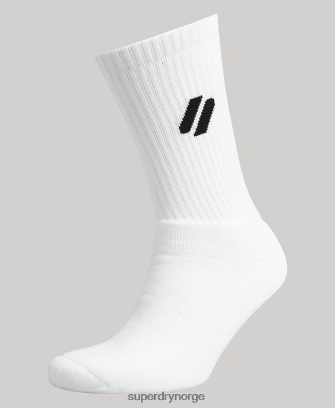 Superdry hvit tilbehør 86P46D1425 coolmax crew sokker menn