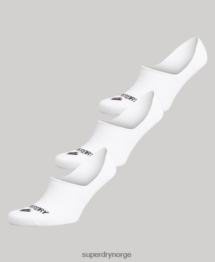 Superdry hvit tilbehør 86P46D1428 coolmax no-show sokker menn