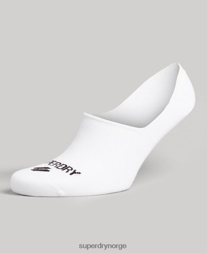 Superdry hvit tilbehør 86P46D1428 coolmax no-show sokker menn