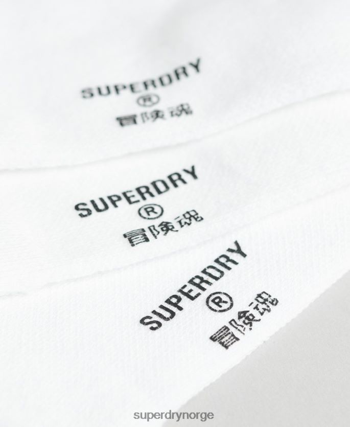 Superdry hvit tilbehør 86P46D1678 treningssokkpakke i økologisk bomull menn
