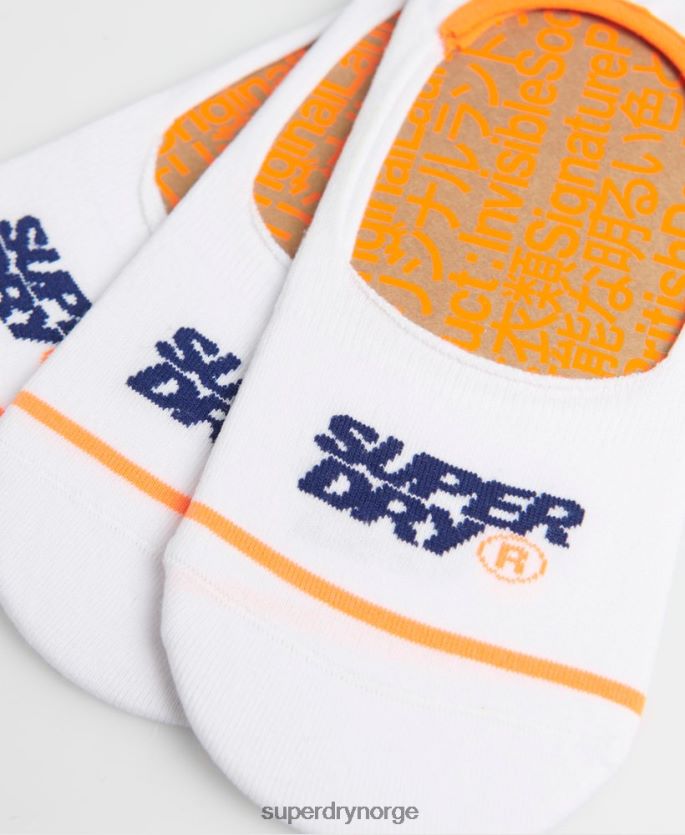 Superdry hvit tilbehør 86P46D1853 no show trener sokker menn