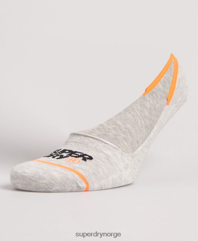Superdry hvit tilbehør 86P46D1854 organisk bomull no show treningssokker menn