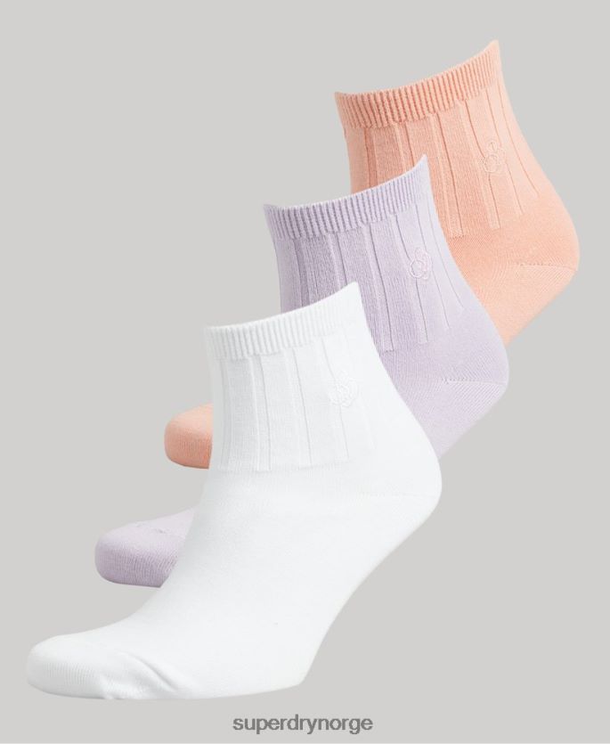 Superdry multi tilbehør 86P46D1729 ankelsokkpakke i økologisk bomull menn