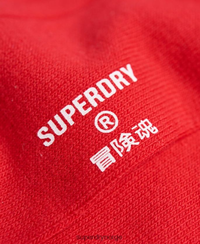 Superdry rød tilbehør 86P46D1868 casual ribbesokker i økologisk bomull menn